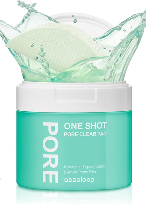 One Shot Pore Clear Toner Pad, Korean Skincare, Toner Pad, Pore Toner, Blackhead Removal, LHA Peeling, Vegan, 60 pads, 4.9oz...
