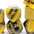 Gake Keeper Games & Dice: Sui Generis Dice - Electric Bumble Bee - Black & Yellow - 7 Piece Resin Dice Set, Role Playing Game Accessory, 5 Layer D...