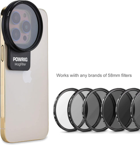 58mm Magnetic Camera Lens Filter Mount for iPhone13 / 14 / iPhone 15 Pro Max...