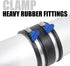Fulton 2 1/2 Inch Thumb Screw Key Adjustable 304 Stainless Steel Hose Clamps, Pipe Clamp, Worm Gear Clamps, Dryer Vent Clamp, Dust Collection, Aut...