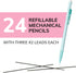 BIC Xtra Smooth Mechanical Pencils (MPNP24-BLK), Medium Point (0.7mm), Fun Pastel Color Pencils, Back to School, 24 Count...