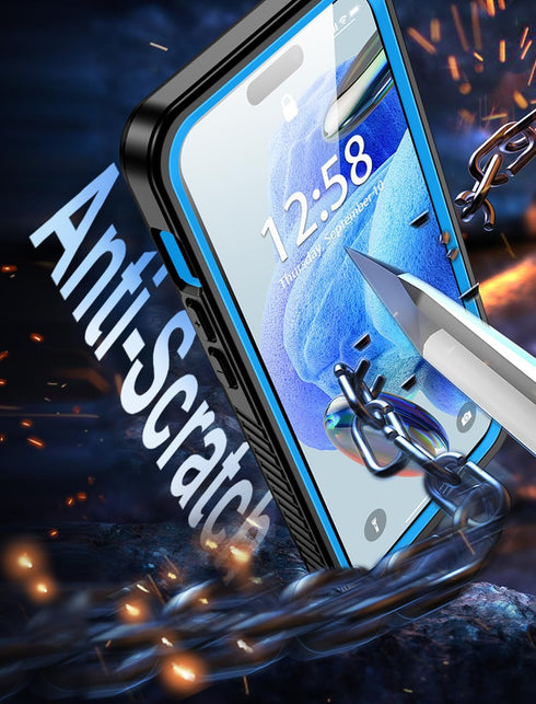 Oterkin for iPhone 15 Pro Case Waterproof,Shockproof Bumper iPhone 15 Pro Case with Built-in Screen Protector Anti-Scratches Anti-Dirt 360°Full Bo...