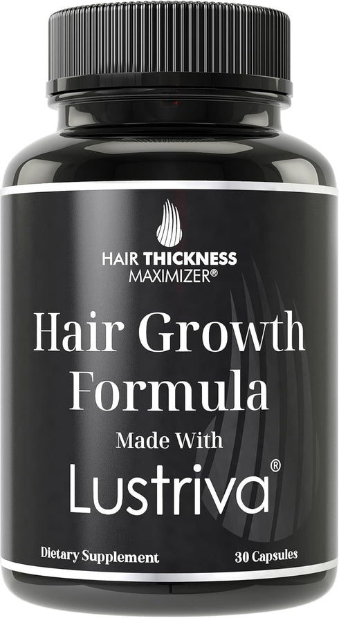 Lustriva + Biotin 10000mcg - Clinically Tested & Proven for Hair Growth & Skin in A Double-Blind Study. Hair & Skin Vitamins Supplement That Enhan...