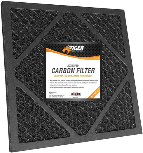Tiger Tough HEPA 500 Activated Carbon Filter for Air Scrubbers - 16 x 16 x 1 (1)...