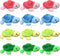 Sratte 12 Pcs Mini Turtle Stuffed Toy Soft Small Sea Turtle Animal Plush Toys for Adults Birthday Party Decorations Beach Bag Gift, Pink Blue Yell...
