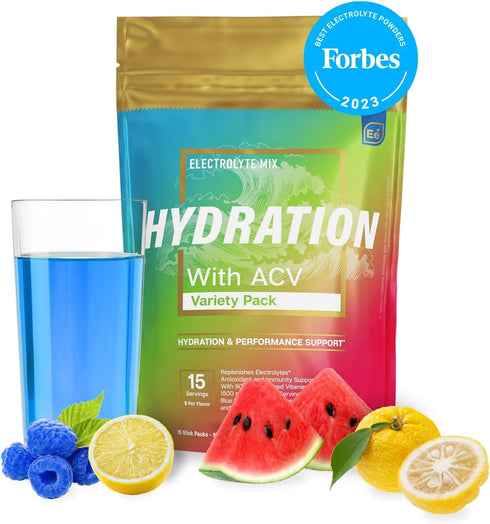 Essential Elements Hydration Packets - Variety Pack - Sugar Free Electrolytes Powder Packets - 15 Stick Packs of Electrolytes Powder No Sugar - Hy...