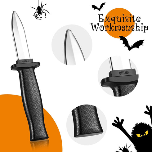 Sumind 4 Pieces Retractable Fake Knife Retractable Prop Knife Gag Magic Toy Fake Dagger Halloween Joke Disappear Blade Trick for Playing Joke...