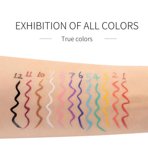 Liquid Eyeliner Colorful Matte Glitter Neon Eyeliner Pencil Pigmented Smudgeproof Long Last Gel Eye Liner?Q01?...