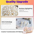 Swpeet 800Pcs 5 Sizes 4mm 6mm 8mm 10mm 12mm White Perforated Pearl Beads and Scissors Tweezers with 0.8mm Elastic Bead Thread Assortment Kit, Craf...