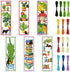 6pcs DIY Cross Stitch Bookmark Kit Plant Stamped Embroidery Bookmark Kits Instruction Included 8.7x3.1" Black Cat Easy Cross Stitch Kits for Adult...