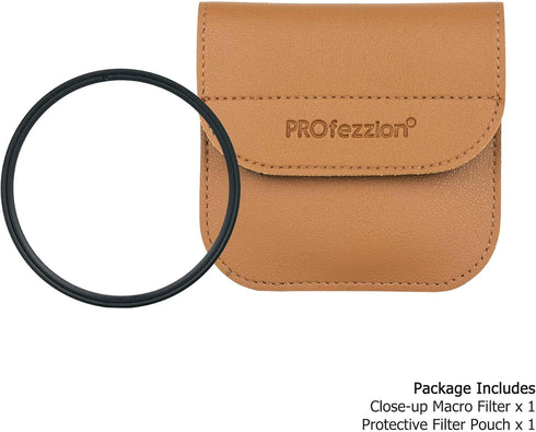 PROfezzion 49mm Close-Up Filter (+8) Macro Lens Filter with Lens Filter Pouch for Canon EOS M50 M6 Mark II M200 with Canon EF-M 15-45mm Kit Lens &...