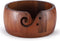 Udefineit Wooden Yarn Bowl Holder for Crocheting, 6.3x3.3" Craft Knitting Bowl with Holes, Handmade Wood Yarn Storage Bowl, Yarn Holder Dispenser ...