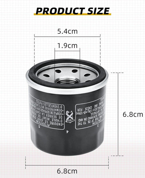 16097-0008 Oil Filter Compatible for Kawasaki Ninja 300 400 500 650 1000 Prairie 300 360 400 Bayou 400 Vulcan 2000 1700 1600 1500 900 800 750 650 ...