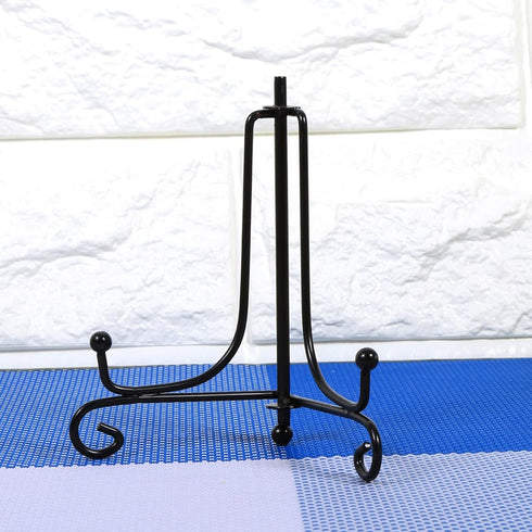 OKJHFD 1 pcs 4" - 12" Display Stand, Tabletop Black Iron Easel for Photo, Plate Holder Display Stand Black Iron Easel Stands for Photo, Decorative...