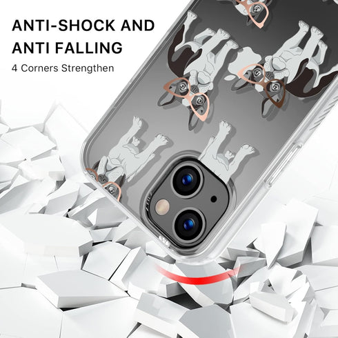 MYBAT PRO Mood Series Slim Cute Clear Crystal Case for iPhone 13 Case, 6.1 inch, Stylish Stylish Shockproof Non-Yellowing Protective Cover, Chic F...
