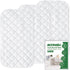 Diaper Changing Pad Liner Non-Slip, Waterproof Terry Mat, Quilted Absorbent Bassinet Liners Washable, 3 Pack 13"x 26" Reusable Portable Changing T...