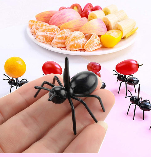 Ant Toothpicks Fruit Dessert Fork (24Pcs) – OOTSR Reusable Ant Food Pick Animal Appetizer Forks for Snack Cake Dessert with Storage Box for Kitche...