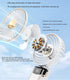 Portable Handheld Fan Hanging Neck Fan?Foldable Personal Fan Desk Fan with Lanyard and Digital Display?USB Rechargeable 5000mAh 5 Wind Speed Mini ...