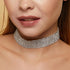 Fesciory Silver Rhinestone Tennis Necklaces for Women, Dainty Adjustable Layered Twist Rope Cubic Zircon Diamond Butterfly Choker Necklace, Iced O...