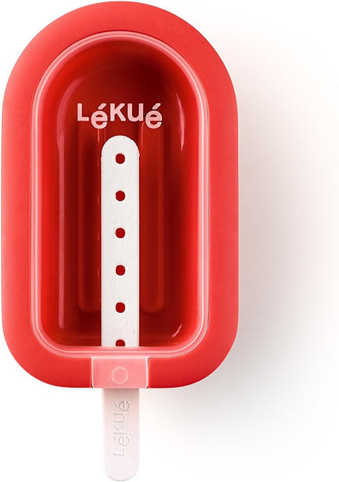 Lekue Large Stackable Ice Pop Lollipop (1 Unit), Red...