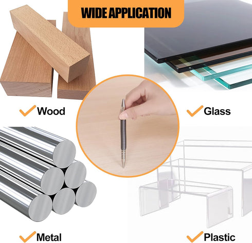2 Pcs Dual Head Nail Setter 3/32? and 1/8? Spring Loaded Nail Set Hammerless Double Ended Nail Punch Tool, 3500 PSI Striking Force Counter Punch...