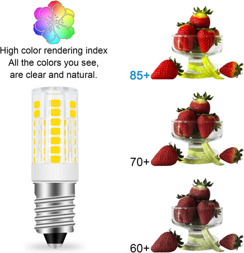 E14 LED Bulb European Base 4W LED Replacement for Whirlpool Freezer Light European Refrigerator Lights Sewing Machine Light Bulbs Chandelier Light...