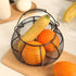 Egg basket-Farmhouse Round Wire Egg Baskets for Fresh Egg With Handle,Metal Egg Collecting Basket for Gathering Fresh Egg,Basket for Countertop Ho...