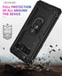 Androgate for Samsung Galaxy Note 8 Case with 3D PET Screen Protectors, Military-Grade Metal Ring Holder Kickstand 15ft Drop Tested Shockproof Cov...