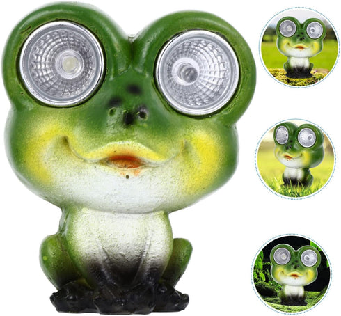 Solar Frog Light Outdoor Garden Lights Decoration Lights Outdoor Outside Solar Lights Frog Figures Miniature Frog Solar Powered Frogs Garden Lante...