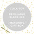 Graphique Glitz and Glam Floating Glitter Pen - 5.5" Refillable Black Ink Ballpoint Pen with Floating Glitter & Matching Gift Box, Makes a Beautif...