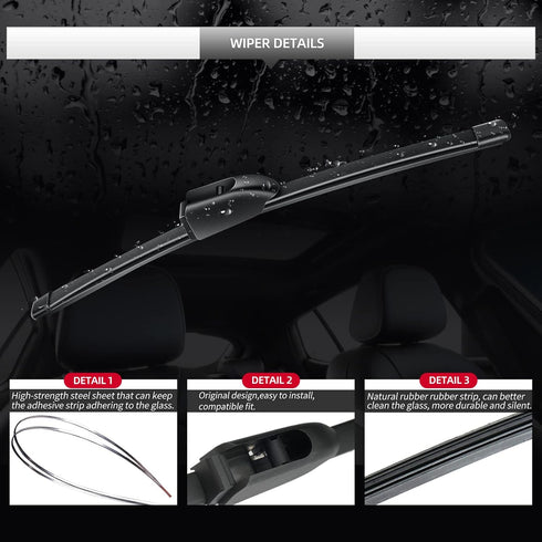 Replacement For Jaguar F-PACE 2017-2023 Rear Windshield Wiper Blade Arm Set-Car Back window Wiper Assembly Replacement (Rear Wiper for Jaguar F-PA...