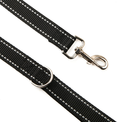 6FT Reflective Dog Leash for Large&Medium and Small Dogs,Nylon Leashes for Walking and Training,6 Foot Leash with D Ring, 6 FT (1 inch X 6FT, Blac...