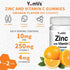 Zinc Vitamin C and Echinacea Gummies for Adults and Kids by YumVs | Chewable Gummy - Vegetarian, Halal, Kosher | Orange Flavor - 60 Count...
