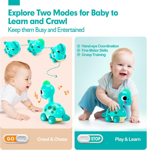 Baby Toys 6-12 Months - Touch & Go Musical Light Infant Toys Baby Crawling Baby Toys 12-18 Months, Tummy Time Toys for 1 Year Old Boy Gifts Girl T...