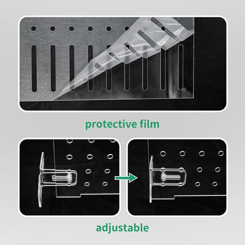 Aquarium Fish Tank Divider Acrylic Isolation Grid Board with Suction Cups Included Clear Fish Separator Transparent Plate Baffle Cover Blocking Fi...