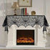 5pack Halloween Decorations Tablecloth Runner Black Lace Round Spider Cobweb Table Cover Fireplace Mantel Scarf Spiderweb Fireplace Scarf Spider L...