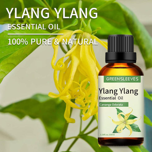Ylang Ylang Essential Oil 3.38 oz, 100% Pure Ylang Ylang Aromatherapy Oil for Diffuser, Perfumes, Massage, Soap Making...