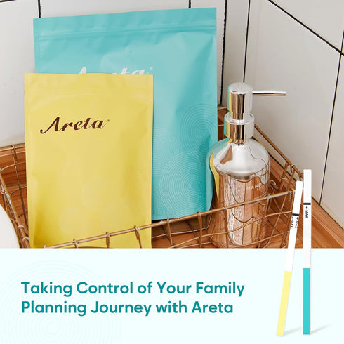 Areta Ovulation & Pregnancy Test Strips: 30 Ovulation Strips & 10 Pregnancy Tests Combo Kit | Accurate at-Home Fertility Tracker | Highly Sensitiv...