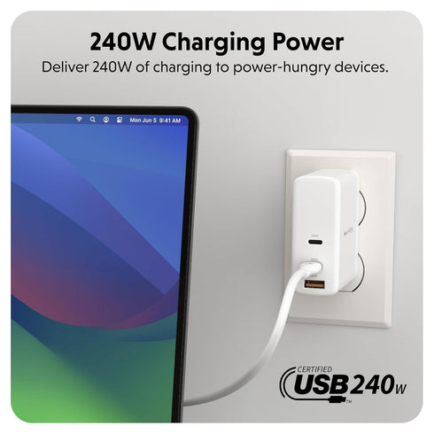 HyperJuice 240W Silicone USB C to USB C Cable (3ft/1m) for All Devices. Durable 240W USB-C Charge Cable. Portable, Tangle-Free Design, Over-Temper...
