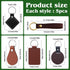 25 Pcs Leather Key Fob Kit, 5 Types PU Leather Key Fobs with Rivets and Keychain Ring, Diy Keychains Holder for Keychain Making Craft Working...