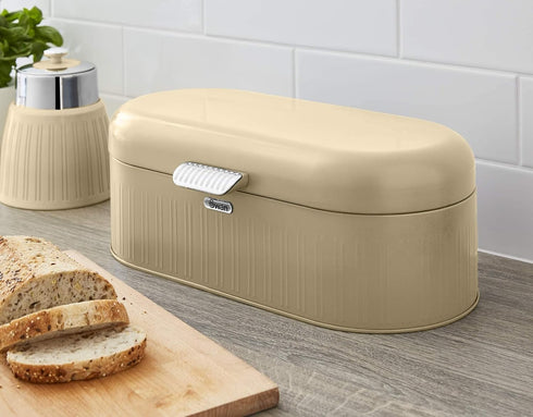 Swan SWKA1014CN Retro Bread Bin Cream, One Size...