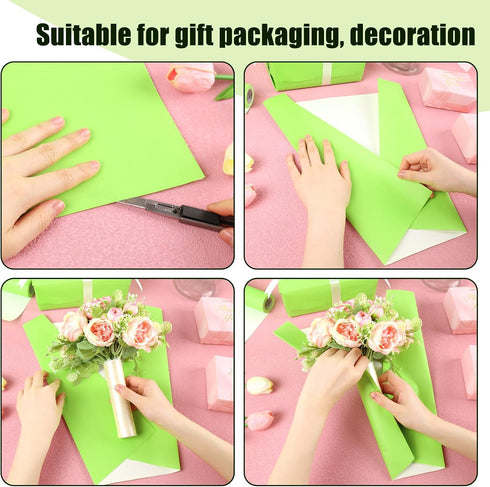 VGOODALL Kraft Wrapping Paper Roll, 32.8Ft. Kraft Paper for Packing Gift Wrapping Parcel Wall Art Crafts Bulletin Boards Floor Covering Light Gree...