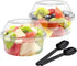 WUWEOT 50 Pack Plastic Dessert Cups, 12 oz Clear PET Dessert Bowls, Disposable Parfait Cups with Lid (No Hole) for Ice Cream Fruit Iced Cold Drink...