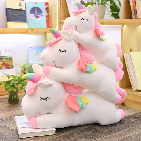 Unicorn Stuffed Animals, Soft Unicorn Plush Hugging Pillow Toy Gifts for Kids (White, 12 in)...
