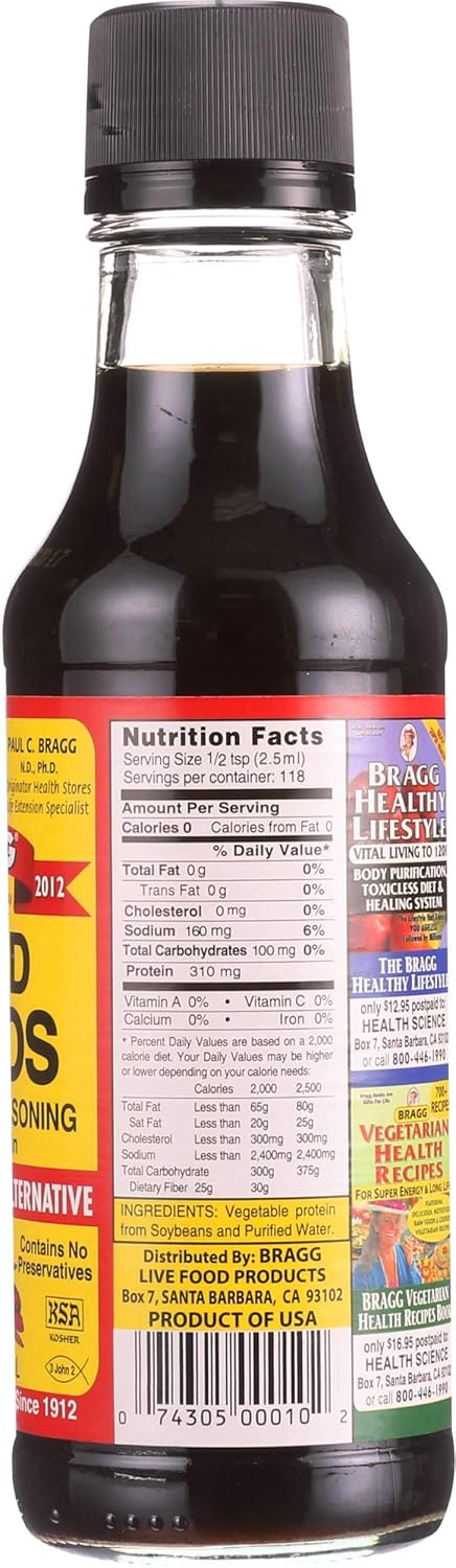 Bragg - All Natural Liquid Aminos All Purpose Seasoning - 10 oz....