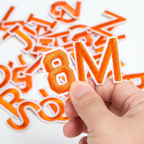 72 Pieces Iron on Letters and Numbers Patches, Embroidered Sew On Patches Alphabet A-Z, Numbers 0-9 Applique for Clothes, Dress, Hat, Socks, Jeans...