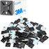 XHF 100 PCS 3/4" Black Self Adhesive Cable Zip Tie Mounts Wire Cable Clips Holders Management Anchors Organizer Holders Squares(HS-101S)...