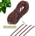 PH PandaHall 5.5 Yard 3mm Round Folded Bolo PU Braided Leather Cord Bolo Tie for Necklace Bracelet Jewelry Making Brown...