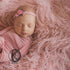Newborn Photo Props Faux Fur Round 23.6 inch Soft Baby Boy Girl Photo Blanket Studio Photo Mat light pink...