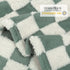 HOMRITAR Checkered Baby Blanket for Boys Sage Green Soft Fluffy Fuzzy Blankets with 3D Chessboard Grid, Warmer Comfort Reversible Lightweight Bed ...